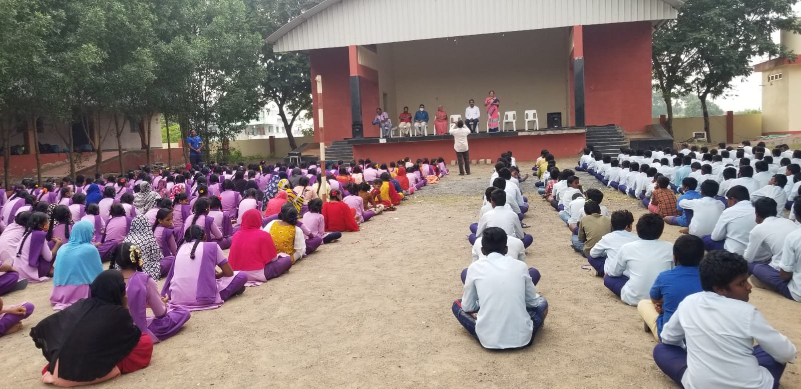 Students participating in a youth programme